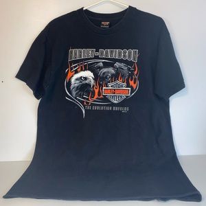 Vintage Harley Davidson Mens
Large Evolution Unfolds  T-Shirt Black
